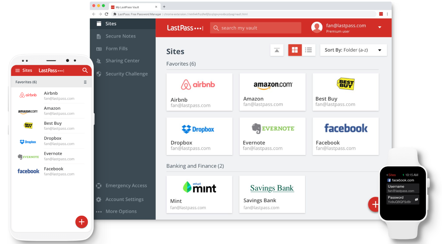 use lastpass to change passwords